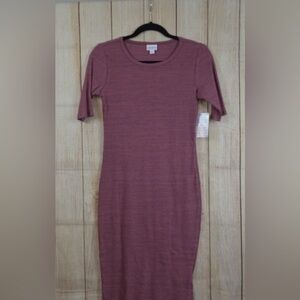 LuLaRoe Julia Dark Dusty Rose Midi Dress